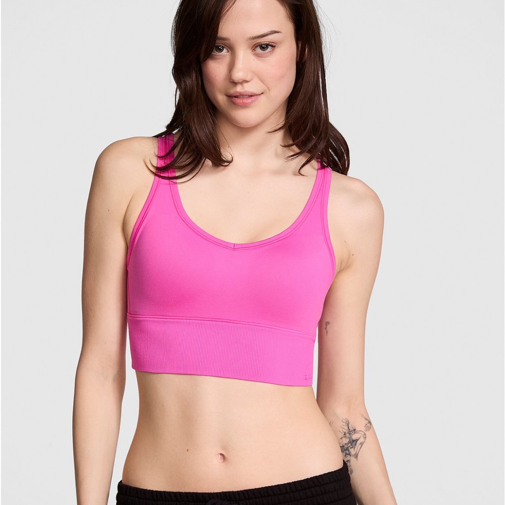 Seamless Pink Sports Bra